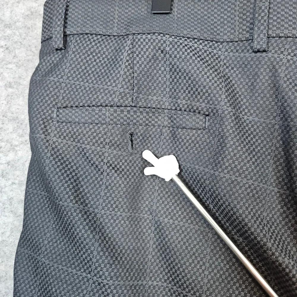 Statement Italy Gray Geometric Windowpane 2-Pc‎ Super 200s Wool 44L 39x30 FLAW